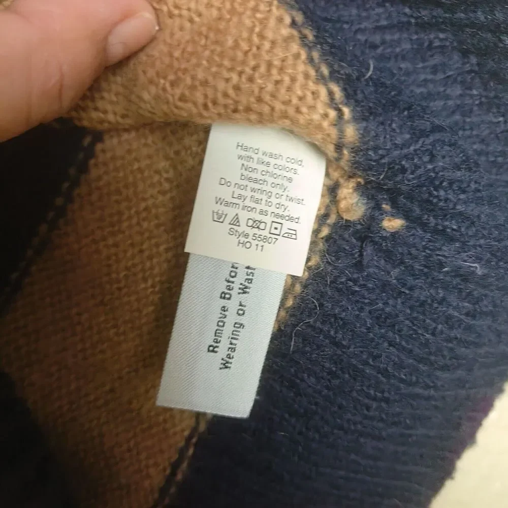 J Crew Size Large V Neck‎ Navy Blue Women's Merino Wool Sweater Long Sleeve